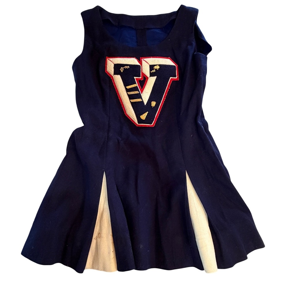 Vintage 1971 Valley View High School Cheerleader Uniform Dress "Jodi" Insignia
